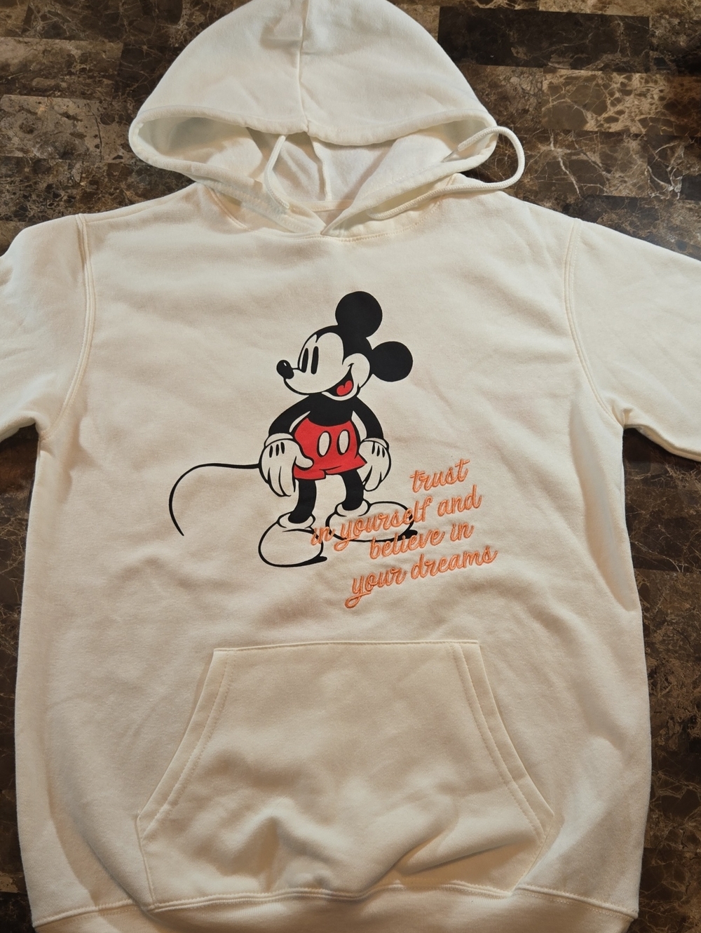 Disney Mickey Mouse Pullover Hoodie Size XS.  TRUST IN YOURSELF